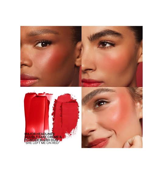Double- Take Creme & Powder Blush/ She Left Me On Red-Patrick Ta