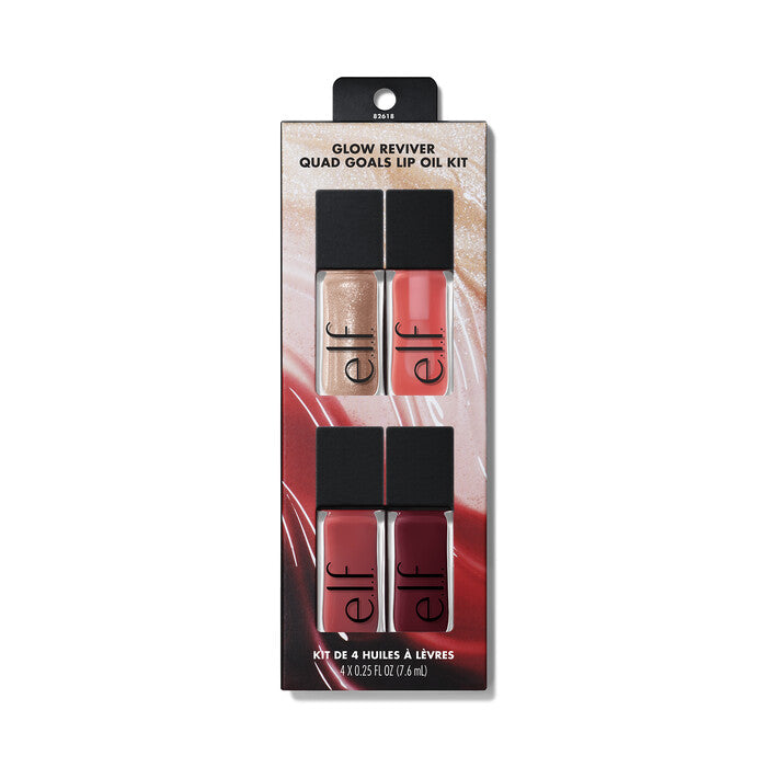 Elf Glow Reviver Quad Goals Lip Oil Kit 4 pz
