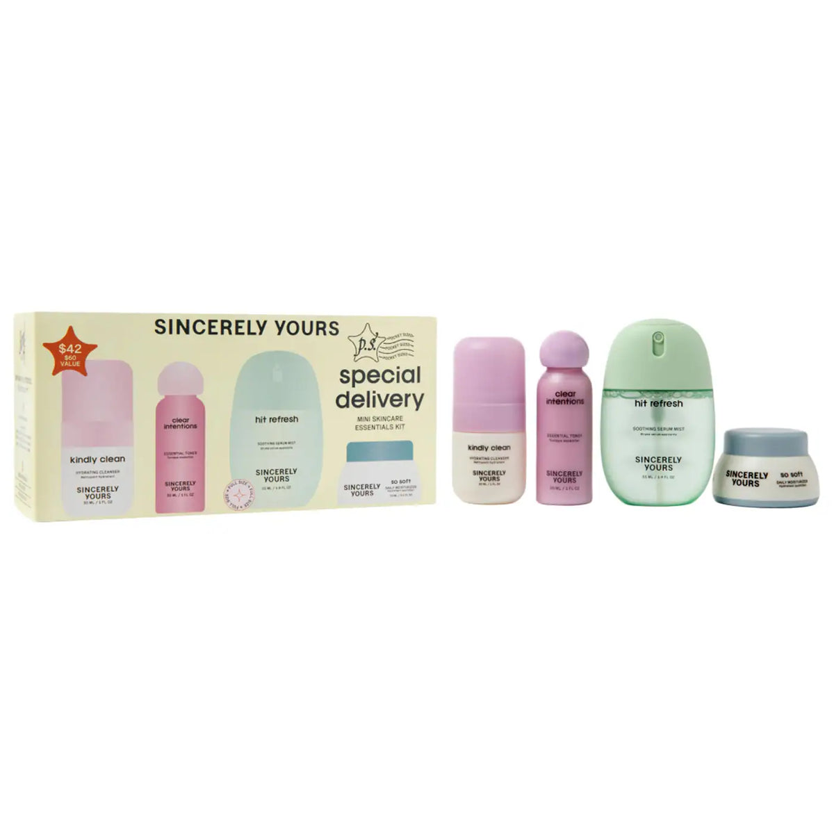 Sincerely Yours P.S. Special Delivery Mini Skincare Essentials Kit 4 Minis *pre order*