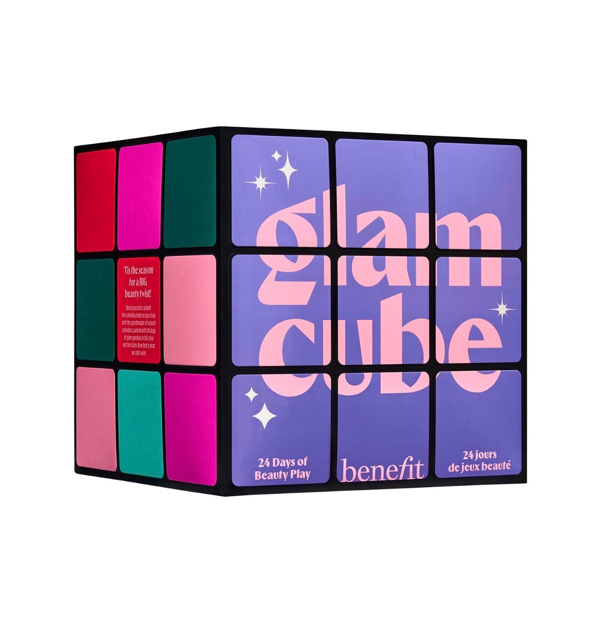 BENEFIT COSMETICS HOLIDAY ADVENT CALENDAR GLAM CUBE (SET DE MAQUILLAJE Y CUIDADO DE LA PIEL)