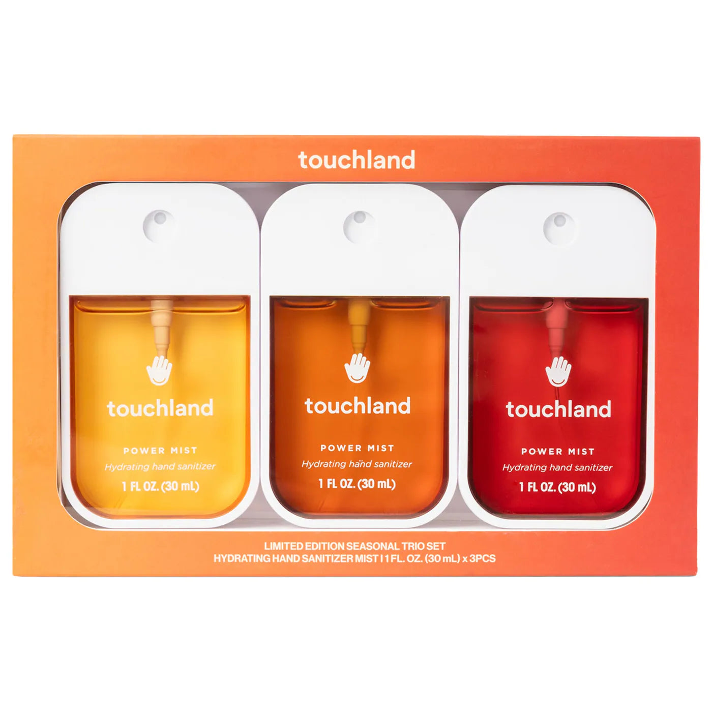 TOUCHLAND Limited Edition Power Mist Hydrating Hand Sanitizer Seasonal Trio Set