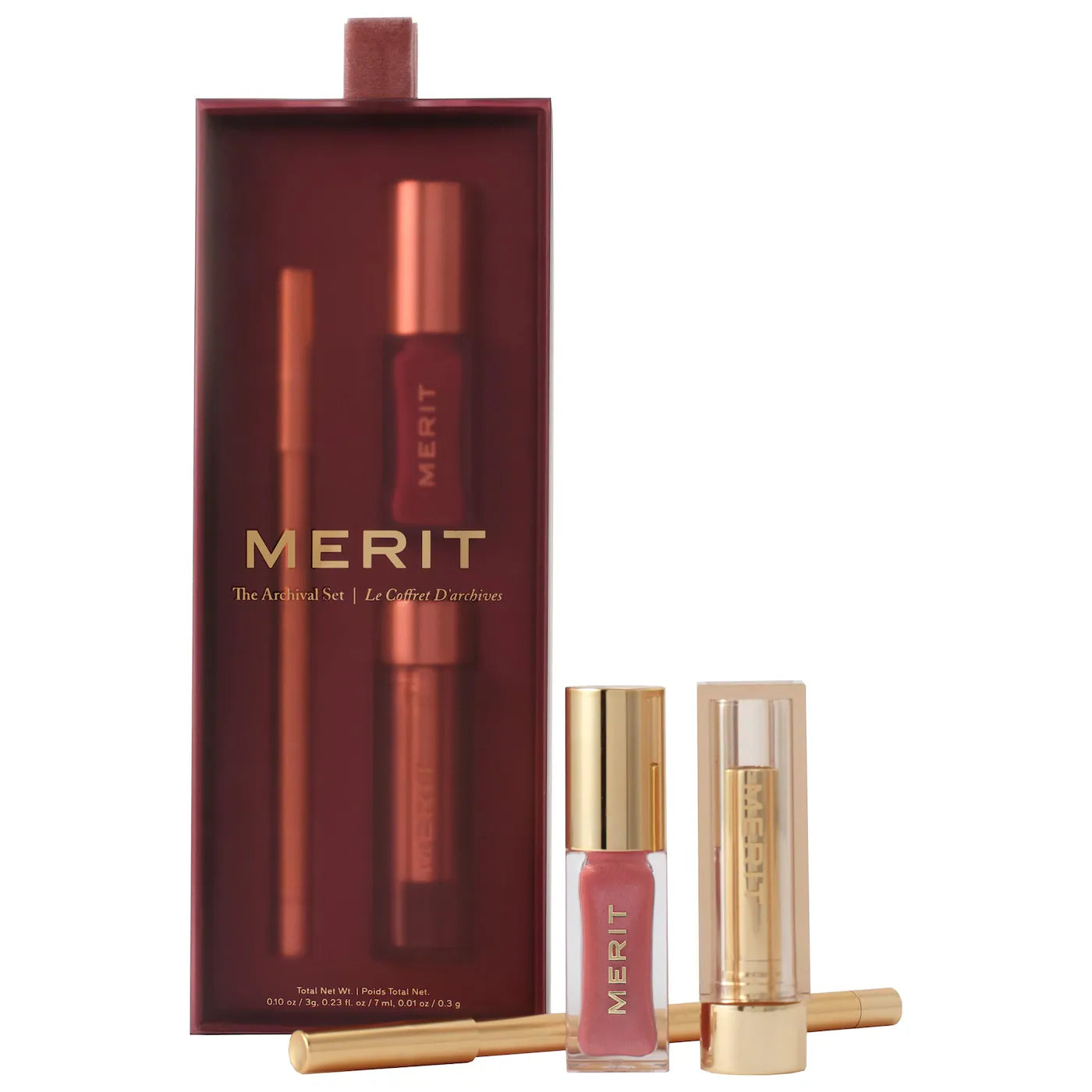 MERIT The Archival Lip Essentials Gift Set