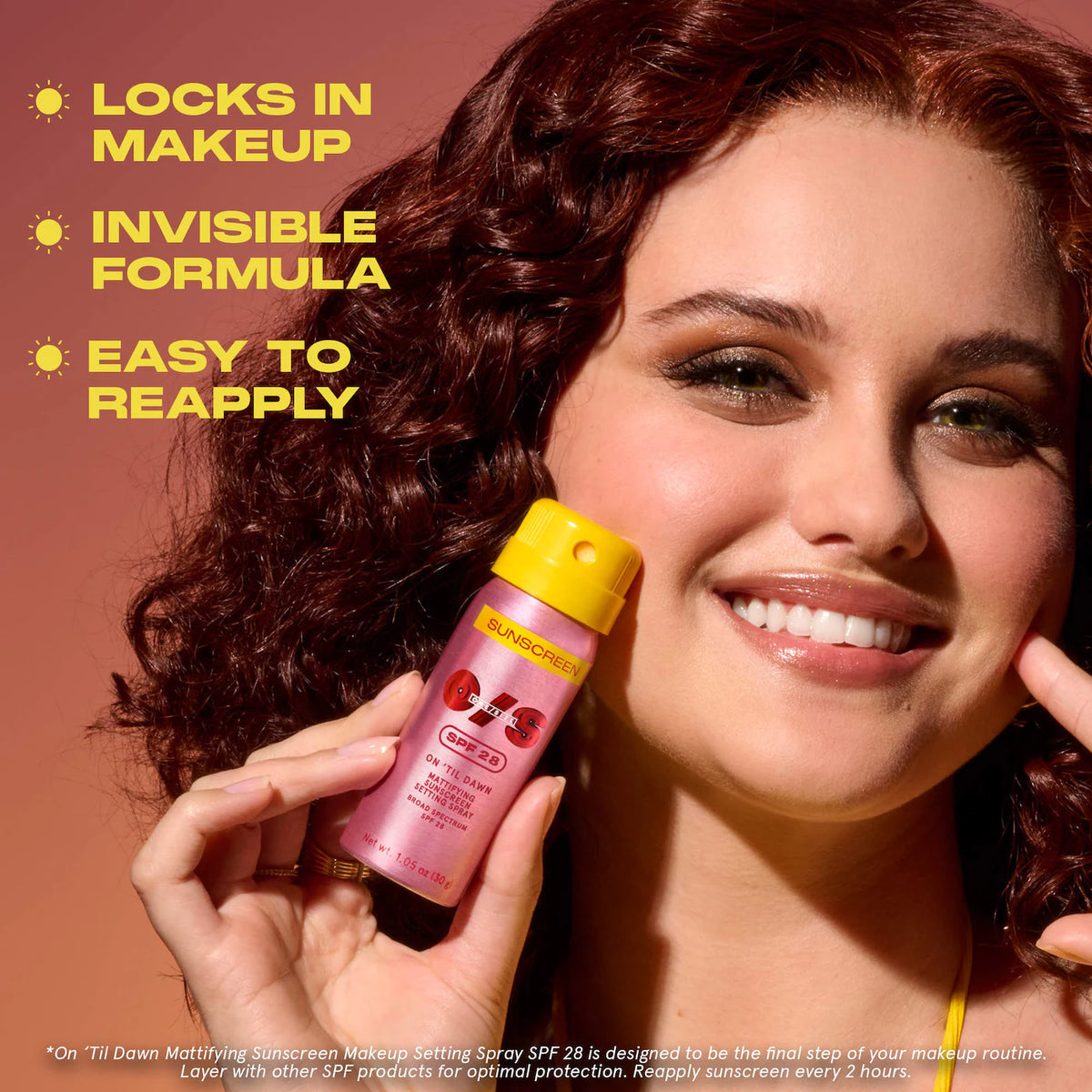 One Size Fijador Maquillaje Con Bloqueador Spf 28 Mini